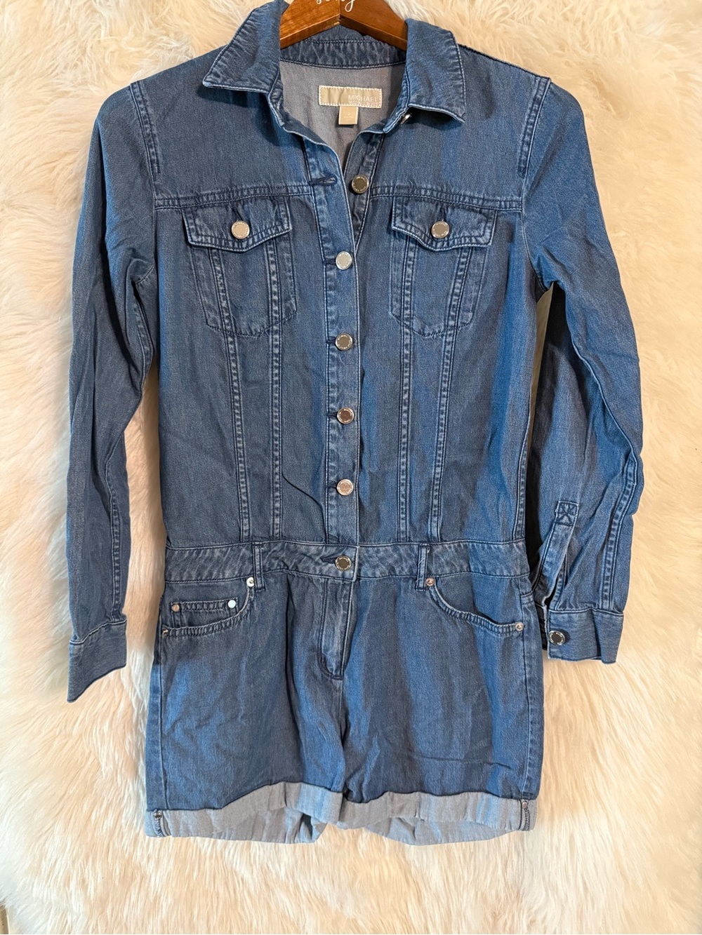 MICHAEL Michael Kors Blue Denim Romper